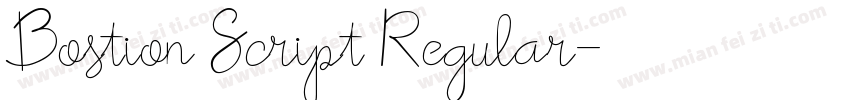 Bostion Script Regular字体转换